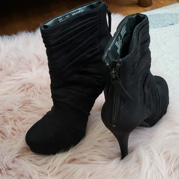 A pair of black booties. - Picture 2 of 3